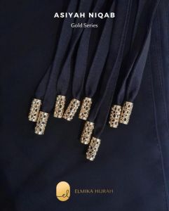 Elmika Niqob Asiyah Gold Black 