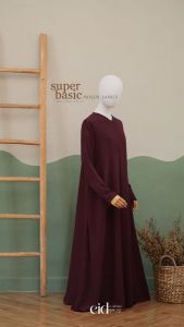 Al Hauraa Gamis Super Basic Maroon S