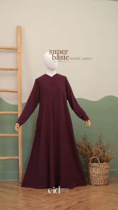 Al Hauraa Gamis Super Basic maroon M