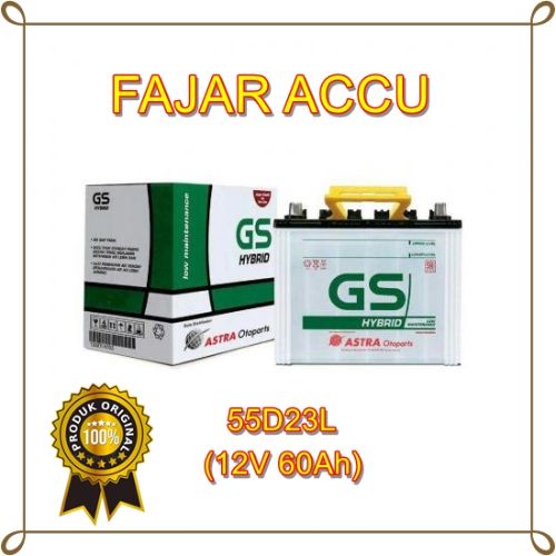 GS HYBRID 55D23L  12V 60 AMPER