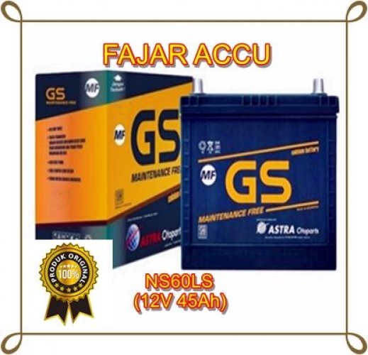 GS MF NS60LS 12V 45 AMPER
