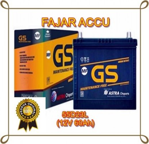 GS MF 55D23L 12V 60 AMPER