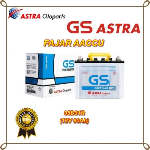 GS PREMIUM 95D31R 12V 80 AMPER