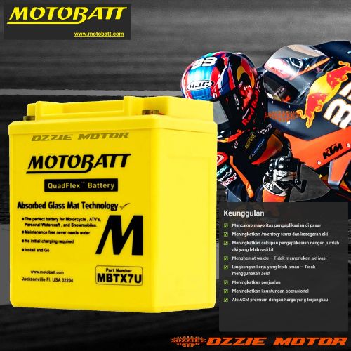 MOTOBATT MBTX7U 12V 8,5 Ah