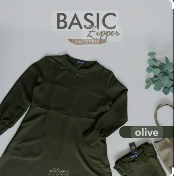 Al Haura Basic Zipper Baloteli olive xl