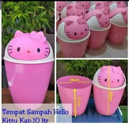 Tempat sampah hello kitty