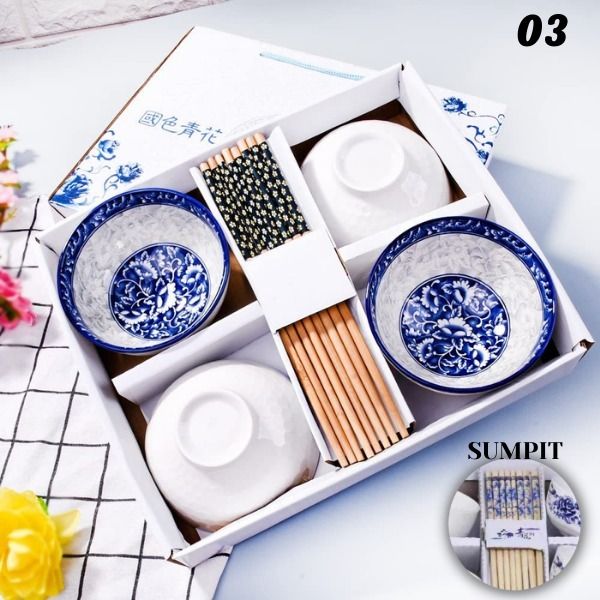 03 Mangkok n sumpit 4 set