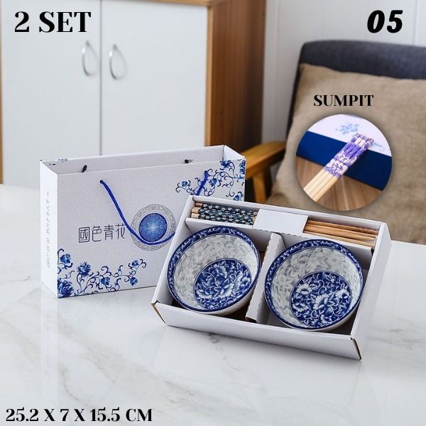 05 Mangkok n sumpit 2set