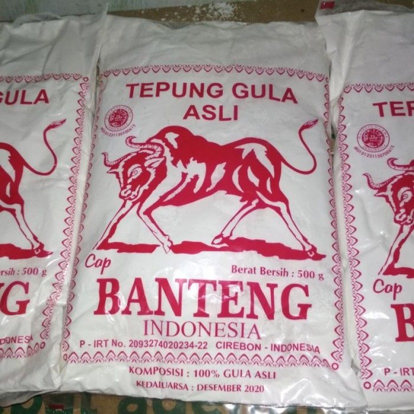 Gula Tepung cap Banteng 1/2 kg (Sak) 