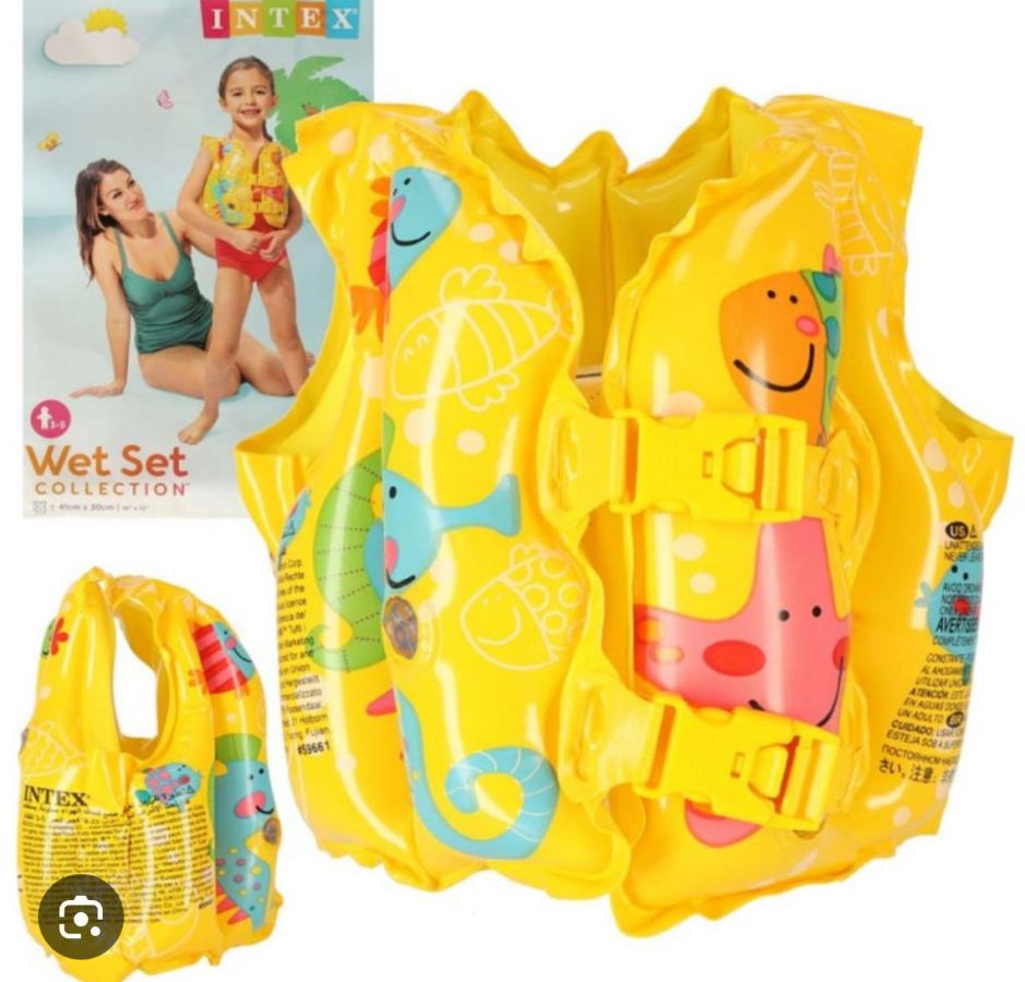 Intex 59661 tropical Buddies Swim Vest Kids Inflatable Swimming Pool Vest