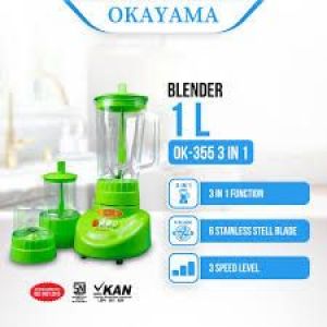 BLENDER 2IN1 OKAYAMA OK-355 (PLASTIK)