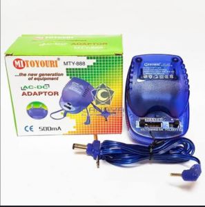 ADAPTOR AC-DC (500 MA) MTOYOURI (MTY-888) BIRU
