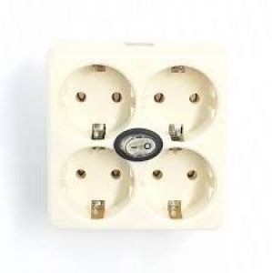 STOP KONTAK LOYAL 4 IN 1 (LY-906SK) KREM SAKLAR 