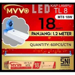 KAP LAMPU T8 MYVO 18 WATT (120 CM)