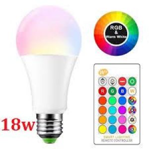 LAMPU LED WARNA RGB E27 18W+REMOTE (GSE) 223