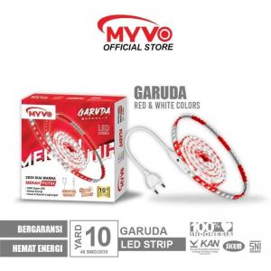 LED STRIP MYVO 10 YARD GARUDA MERAH PUTIH 2835 SMD 8 MODE