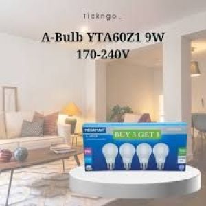 A-BULB YTA60Z1 9W 6500K 4PK 170-240V MEGAMAN