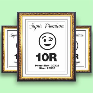 PIGURA 10R HITAM UKIR EMAS