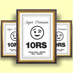 PIGURA 10RS HITAM UKIR EMAS