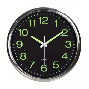 JAM DINDING GLOW IN THE DARK 30CM FREM METAL