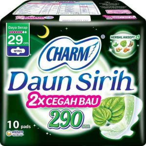 Charm daun sirih 29cm isi 10