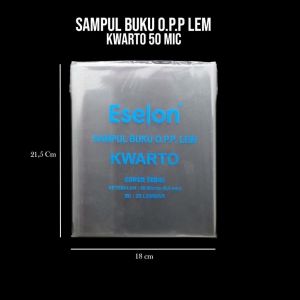 SAMPUL PLASTIK OPP LEM ESELON 50MIC 25S KWARTO