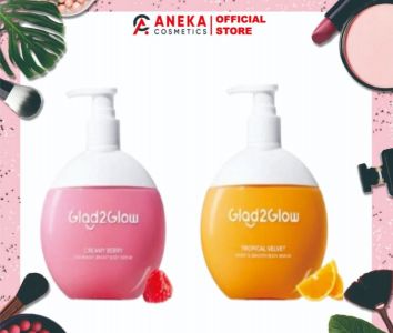 glad2glow creamy berry overnight bright body serum