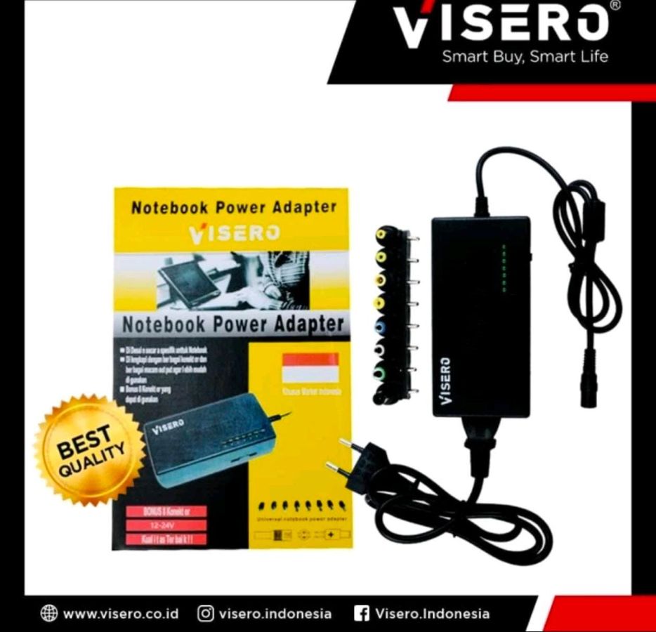ADAPTOR LAPTOP VISERO 12-24V 96WATT (VIO-96)