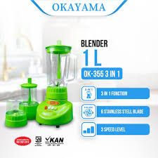 BLENDER 2IN1 OKAYAMA OK-355 (PLASTIK)