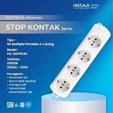 HISTAR ADP004C 16A/250V Multiple portable socket outlets (4 sockets) White