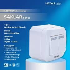 HISTAR CCOS002W CLASSIC DOUBLE SWITCH OUTBOW WHITE