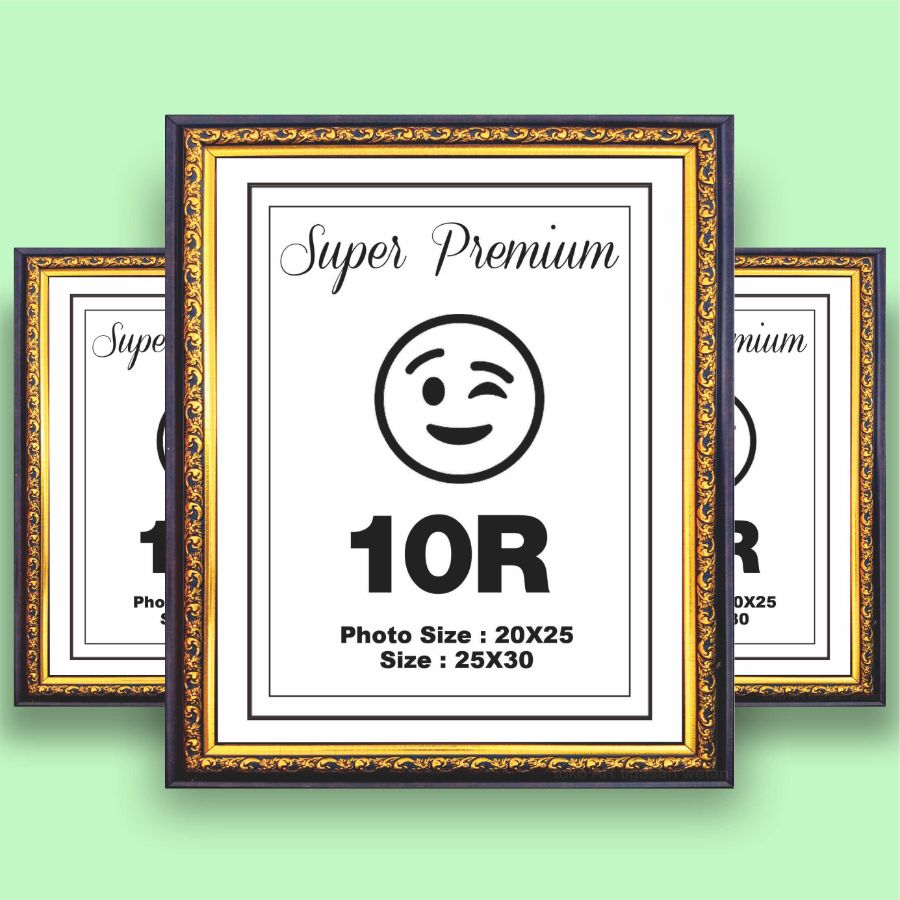 PIGURA 10R HITAM UKIR EMAS