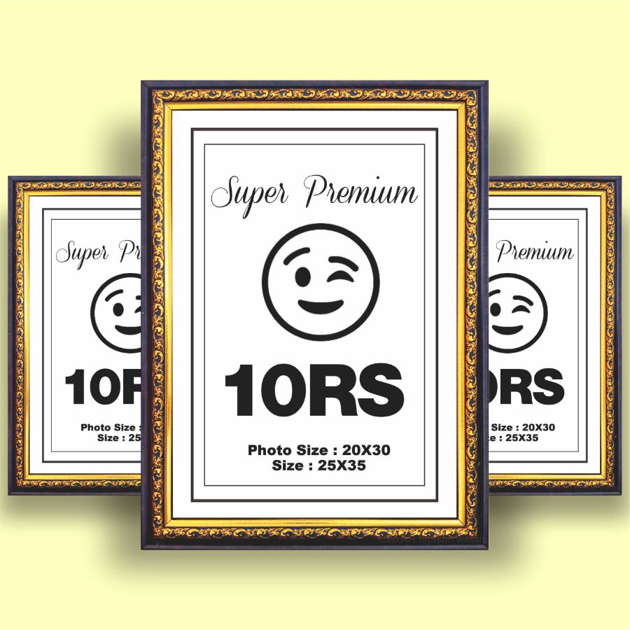 PIGURA 10RS HITAM UKIR EMAS