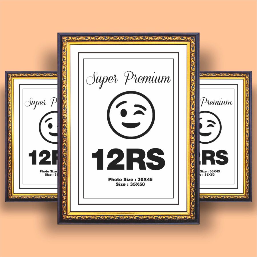 PIGURA 12RS HITAM UKIR EMAS