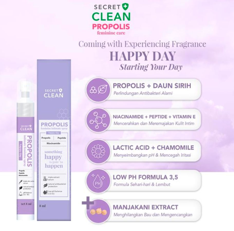 Secret clean fem spray HAPPY DAY