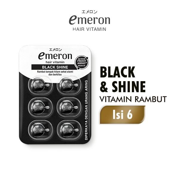 EMERON HAIR VITAMIN BLACK SHINE 6CPS 1ML