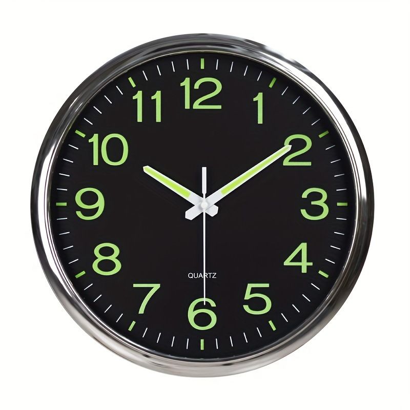 JAM DINDING GLOW IN THE DARK 30CM FREM METAL