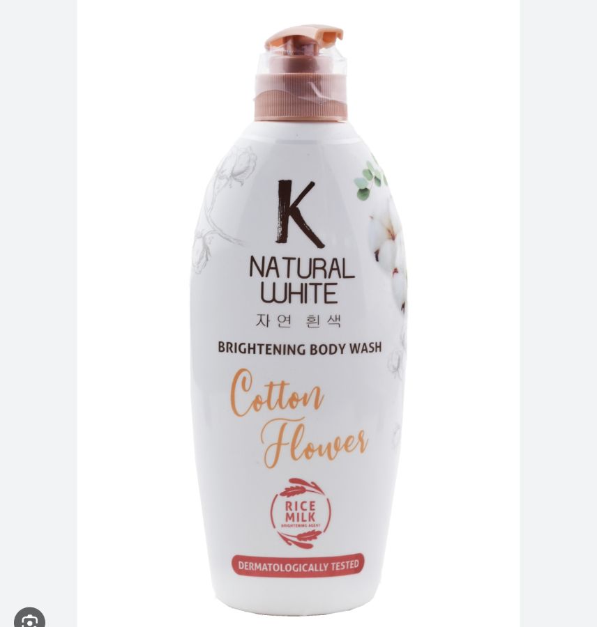 K natural white body wash