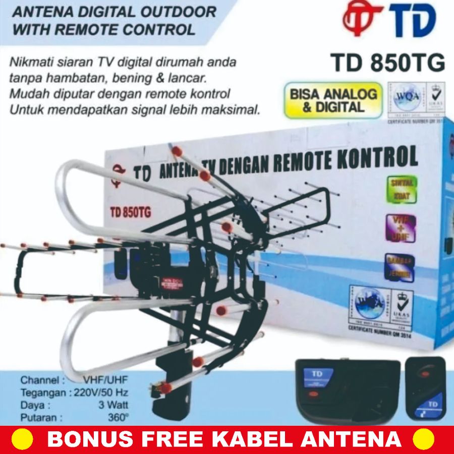 ANTENA TV REMOT CONTROL TD 850TG