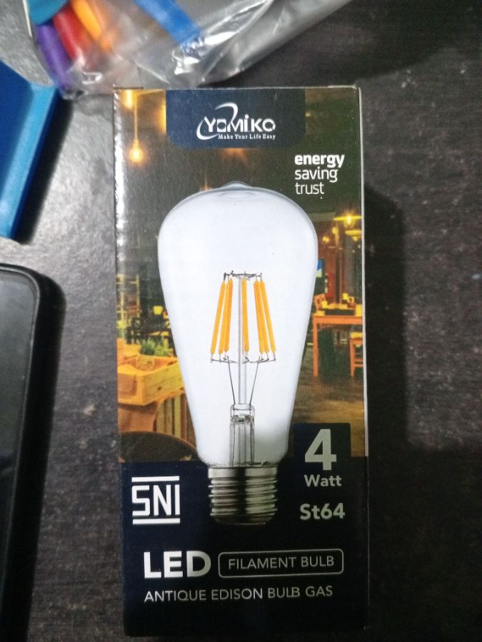 LAMPU FILAMEN YOMIKO (ST64) 4W WARM WHITE/GOLD