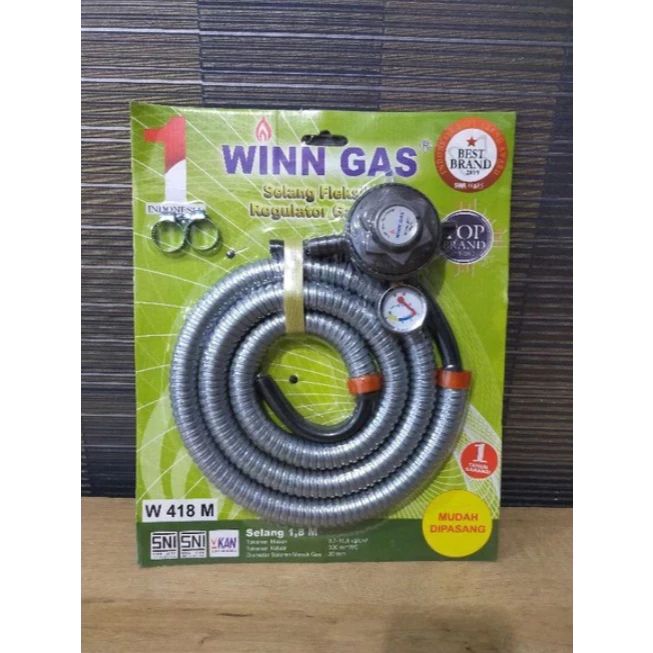 REGULATOR WINNGAS W 418 M + SELANG 1,8M