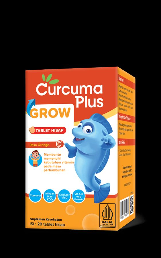 Curcuma plus grow tablet hisap isi 20