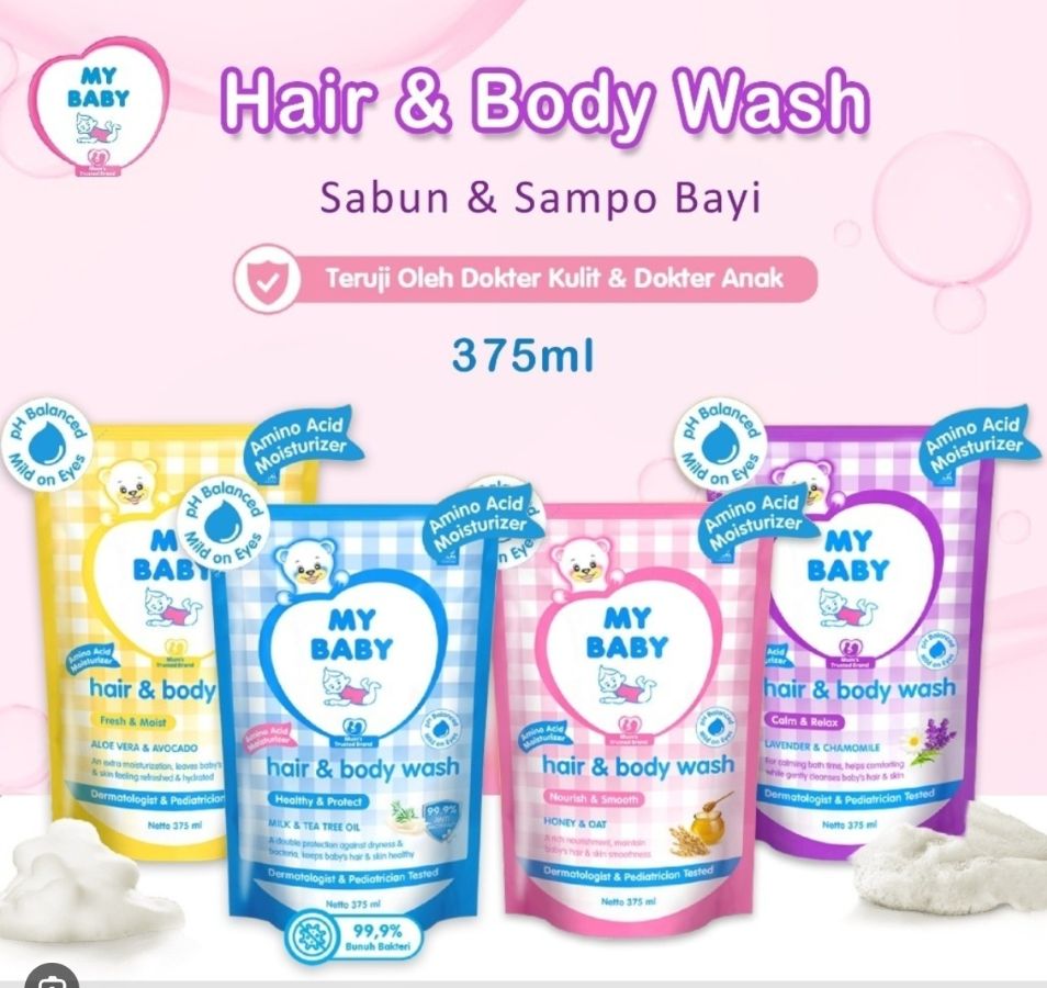 my baby hair&body wash 375ml Refill 
