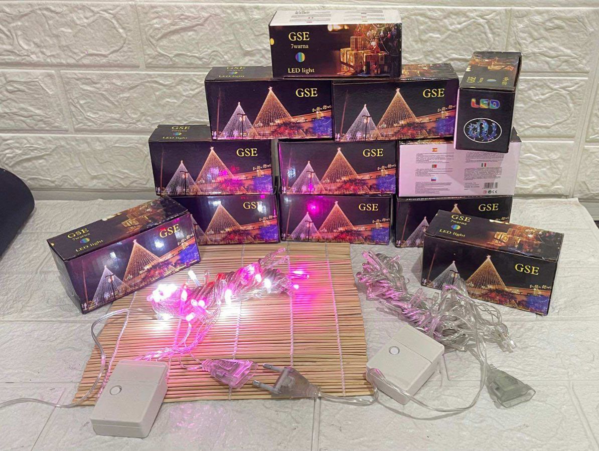 LAMPU NATAL GSE (WARNA-WARNI) KABEL PUTIH