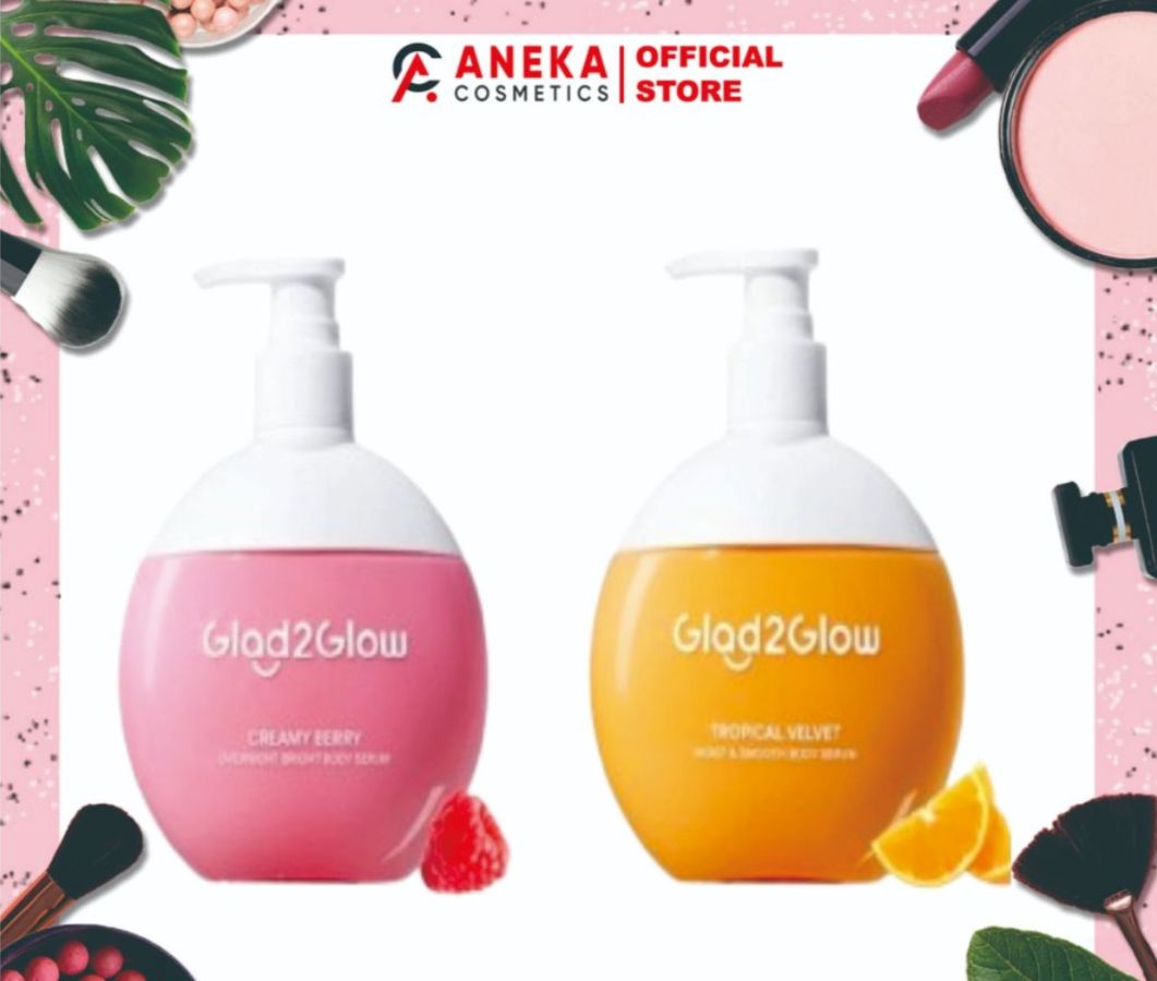 glad2glow creamy berry overnight bright body serum