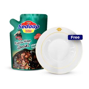 FOOD KECAP MANIS SEDAP SPC REFILL 725G DAN PIRING KERAMIK KECAP SEDAP 5 BOX ISI 12