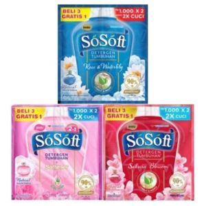 SO SOFT LIQDET DBL SCT 80ML PRG (BL 3 + GRT 1) DAN PIRING  KRISTAL 9 INC 2021 