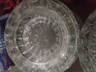 Asbak kaca motif bulat 