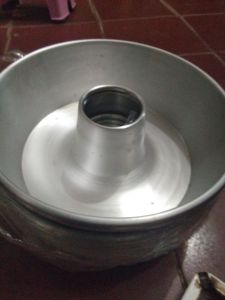 Cetakan bolu bentuk bulat aluminium besar 