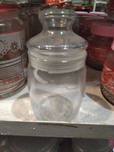 Toples kaca bening kecil 